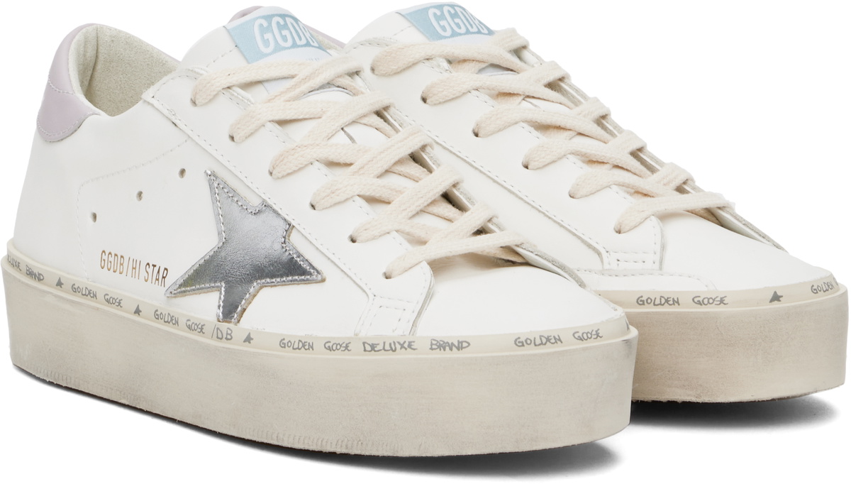 Golden Goose White Hi Star Sneakers