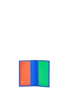 COMME DES GARCONS WALLET super fluorescent blue goat leather wallet with 3 compartments Blue
