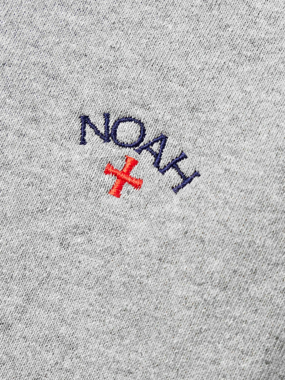 Noah - Core Tapered Logo-Embroidered Cotton-Jersey Sweatpants - Gray