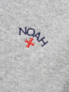 Noah - Core Tapered Logo-Embroidered Cotton-Jersey Sweatpants - Gray