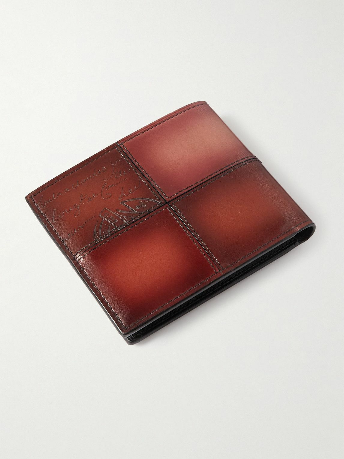 Berluti - Makore Neo Scritto Panelled Venezia Leather Billfold Wallet