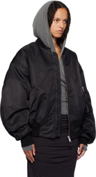 Entire Studios Black Broad Bomber Jacket