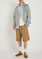 Moncler Havas Striped Hooded Cotton Jacket Blue
