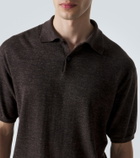 The Row Borges cashmere, silk, and linen polo shirt