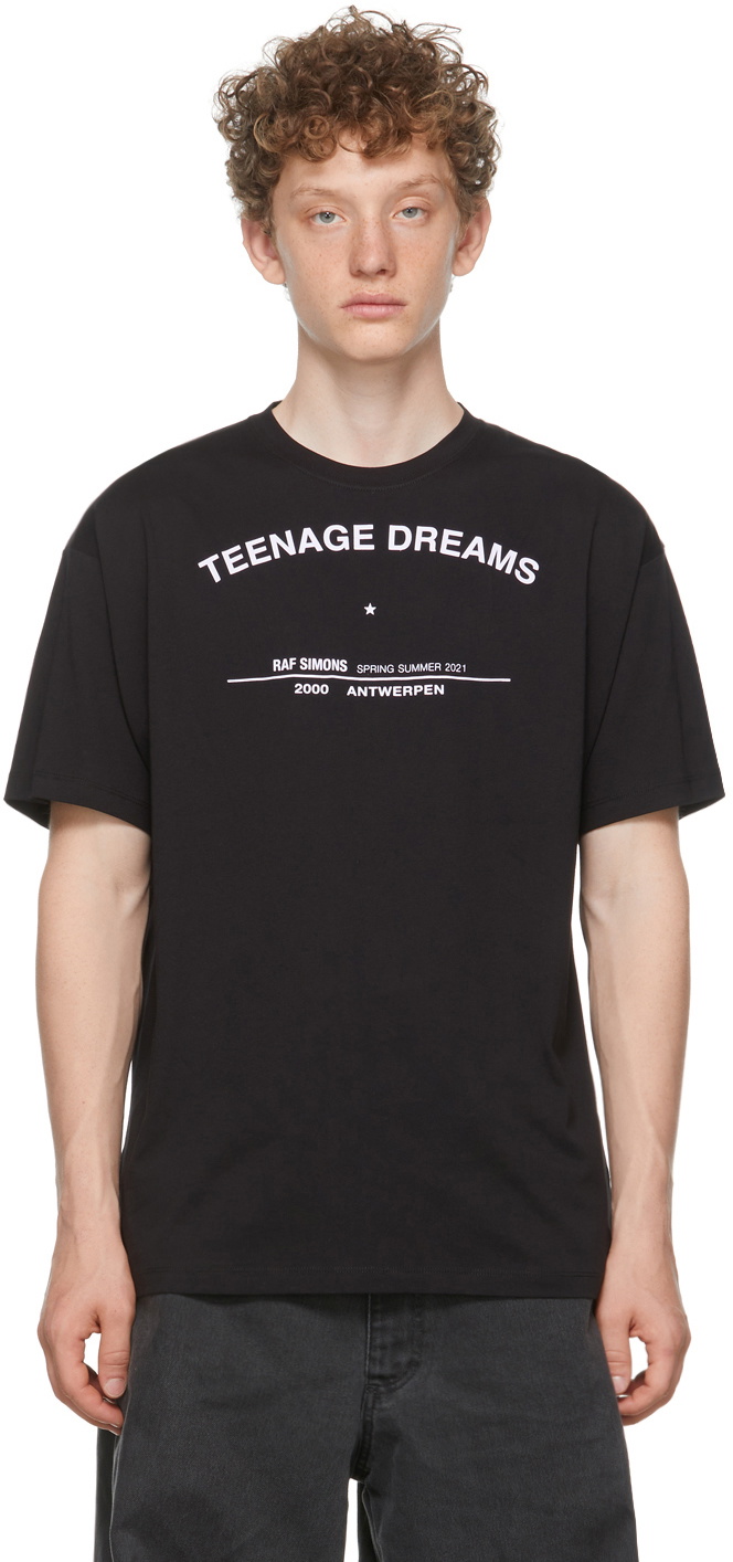 Raf Simons Black Big Fit Tour 'Teenage Dreams' T-Shirt Raf Simons