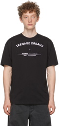 Raf Simons Black Big Fit Tour 'Teenage Dreams' T-Shirt