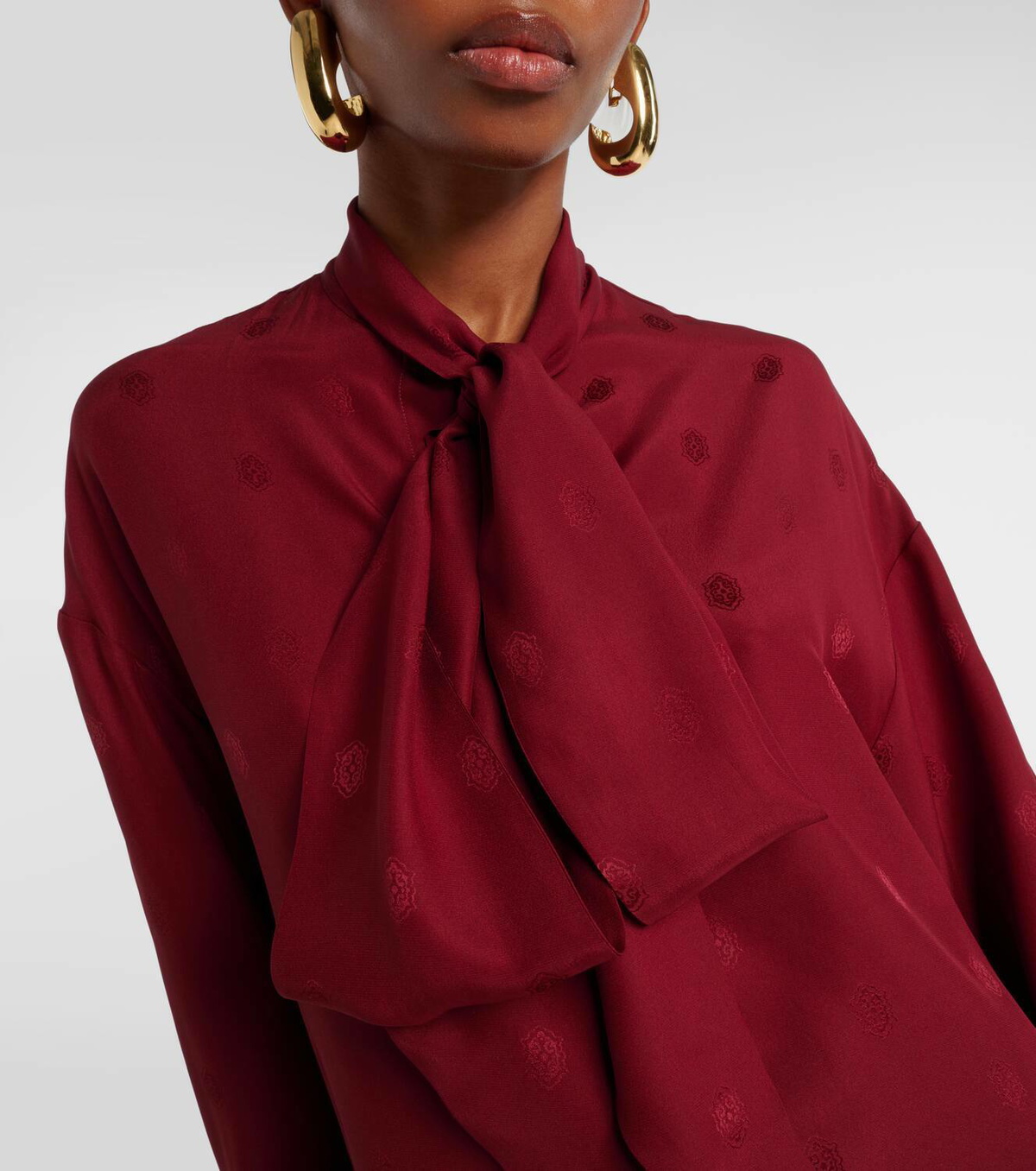 Etro Jacquard silk crêpe de chine blouse