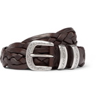 Brunello Cucinelli - 3cm Woven Leather Belt - Brown