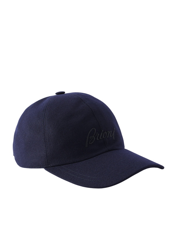 Photo: Brioni - Logo-Embroidered Cashmere-Blend Baseball Cap - Blue