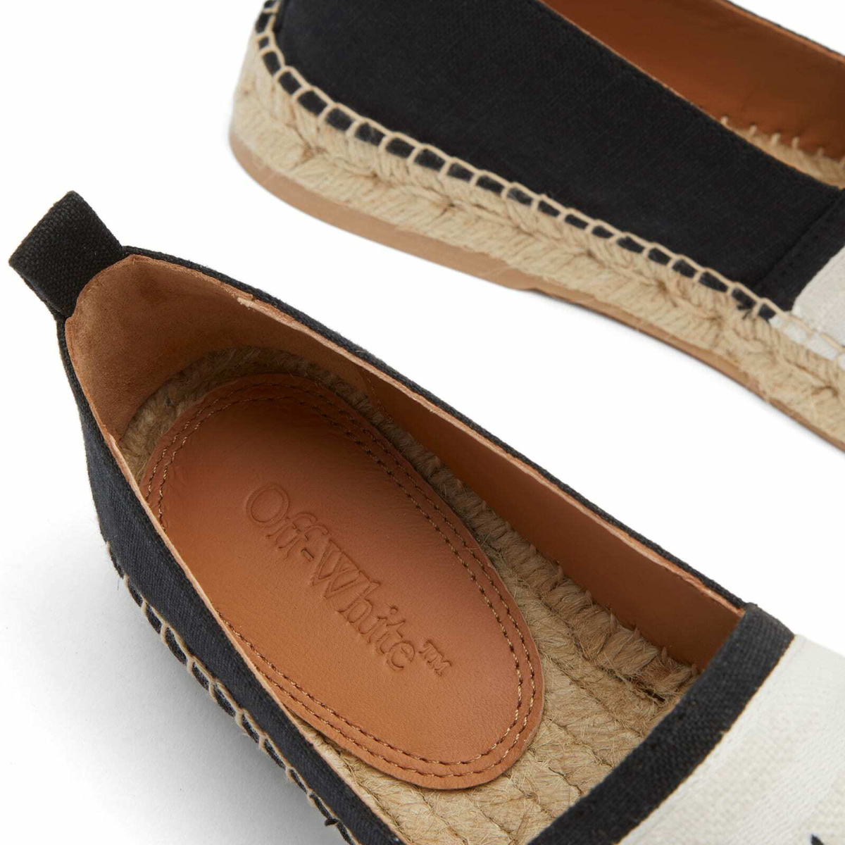 Off-White Women's Bookish Linen Espadrilles in Black