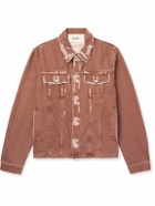 Séfr - Benicio Distressed Denim Jacket - Red