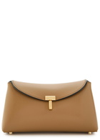 Toteme T-lock Mini Leather Clutch - Camel - One Size