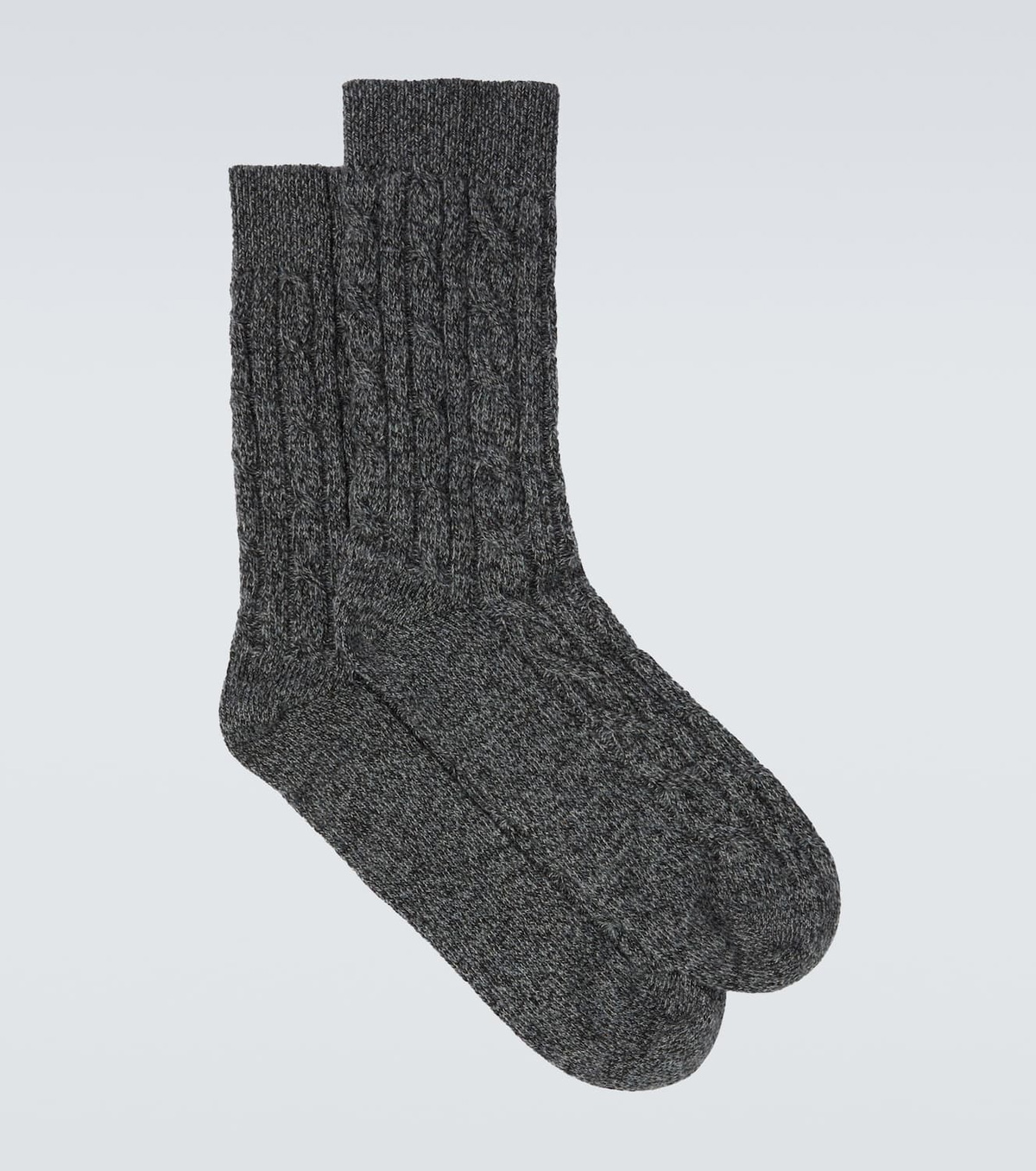 Loro Piana Treccia cable-knit cashmere socks