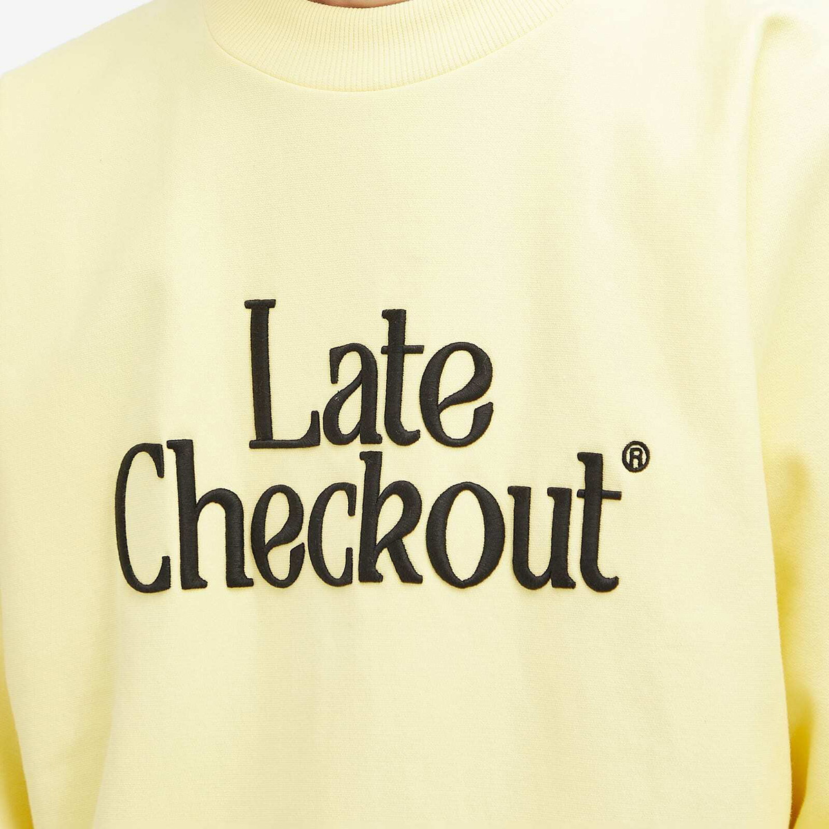 Late Checkout Men's LC Logo Crew Sweat in Yellow