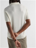 Brioni - Cotton, Cashmere and Silk-Blend Polo Shirt - Neutrals