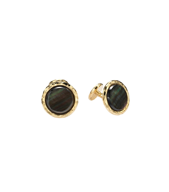 Photo: Octavia Elizabeth Nesting Gem 18kt gold cufflinks with mother-of-pearl