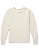 Les Tien - Distressed Cotton-Jersey Sweatshirt - Neutrals