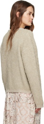 OPEN YY Beige Shaggy Cardigan
