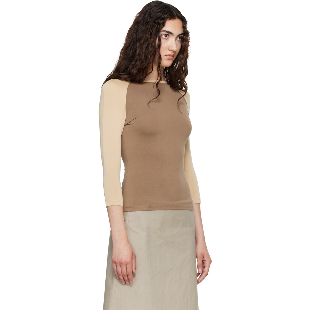 Belle Anna Beige Raglan Top