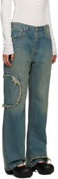 Edward Cuming Blue Frayed Jeans