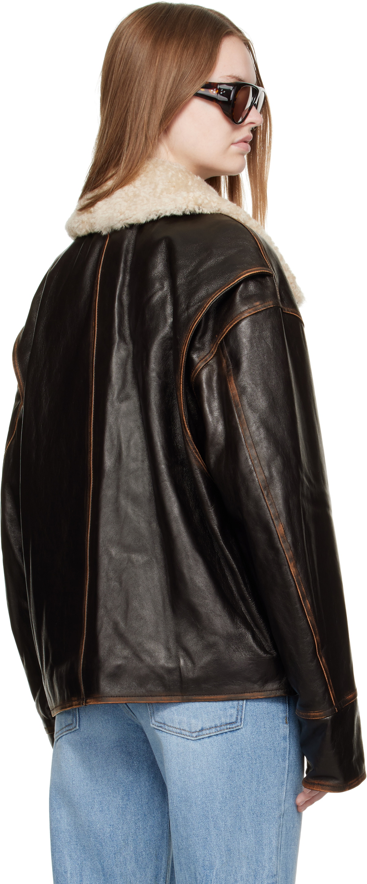 R2W Brown Allison Leather Jacket