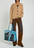 Acne Studios Printed Denim Tote bag - Blue - One Size