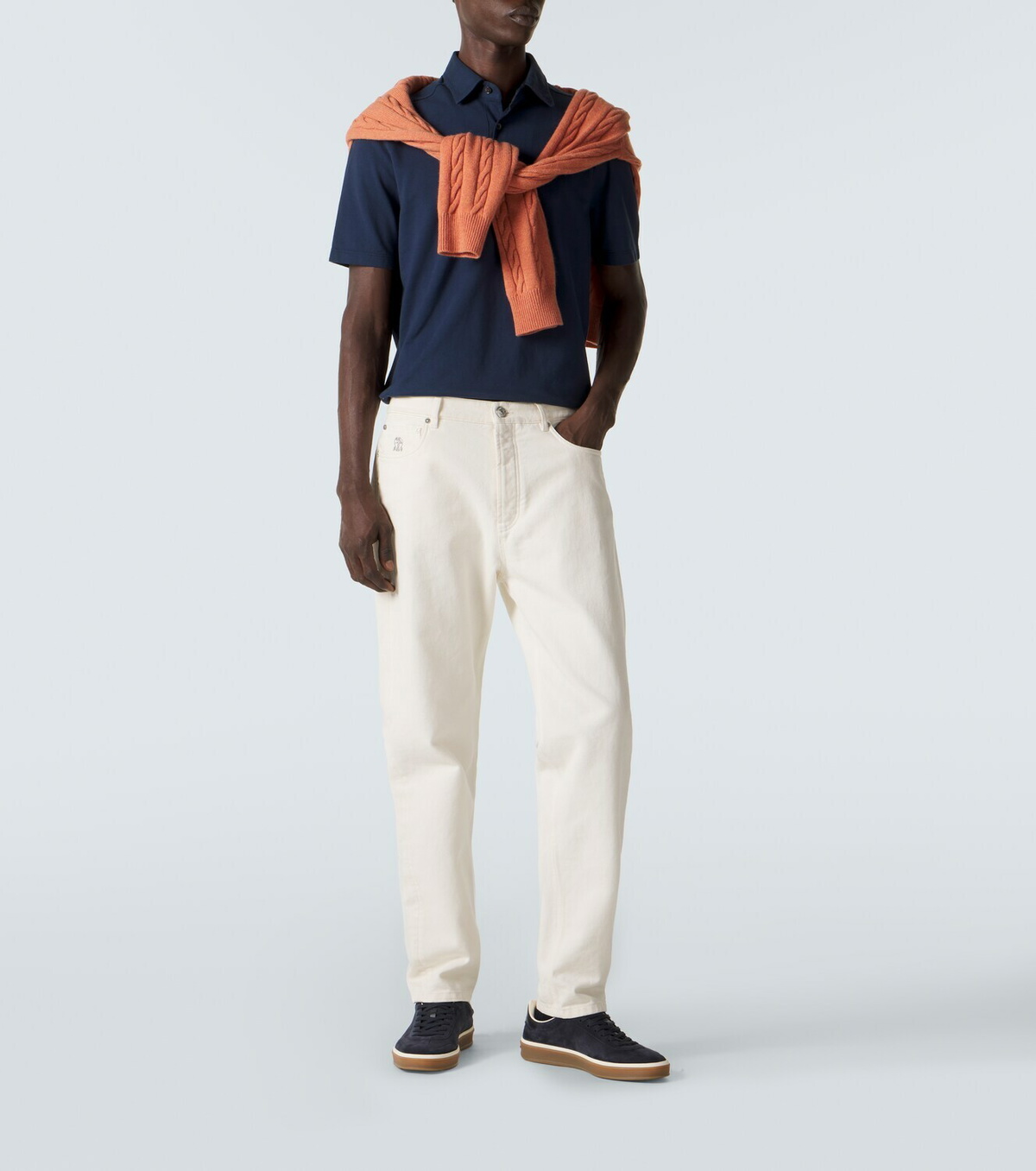 Loro Piana Brenna cotton piqué polo shirt