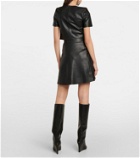 Wolford - Faux leather cropped T-shirt