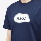 A.P.C. Men's Albert Spray Logo T-Shirt in Dark Navy