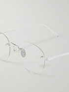 Cartier Eyewear - Round-Frame Silver-Tone Titanium Optical Glasses