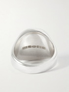 Bleue Burnham - Engraved Sterling Silver Signet Ring - Silver