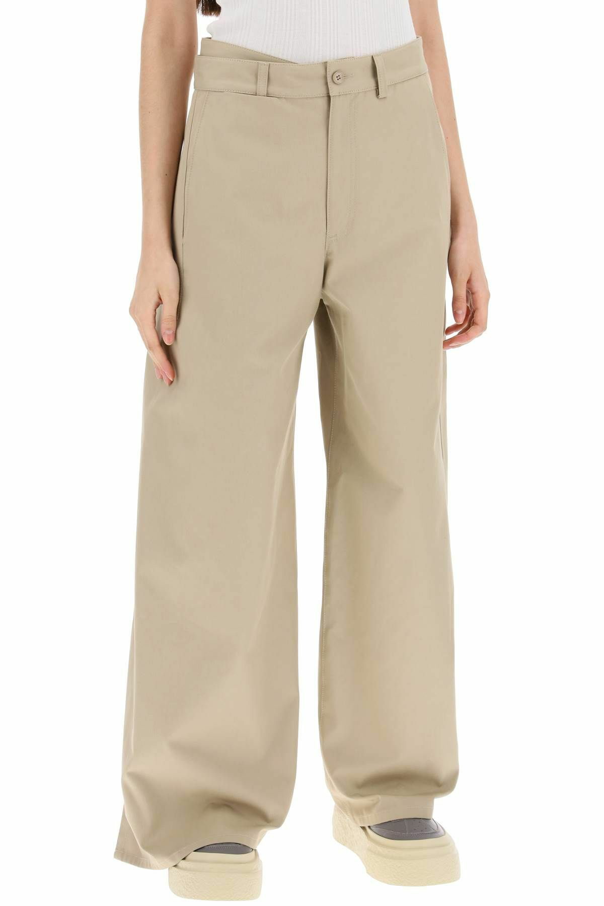 MM6 MAISON MARGIELA cotton gabardine trousers Beige MM6