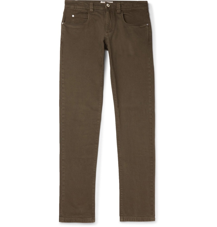 Photo: Loro Piana - Slim-Fit Stretch-Denim Jeans - Brown