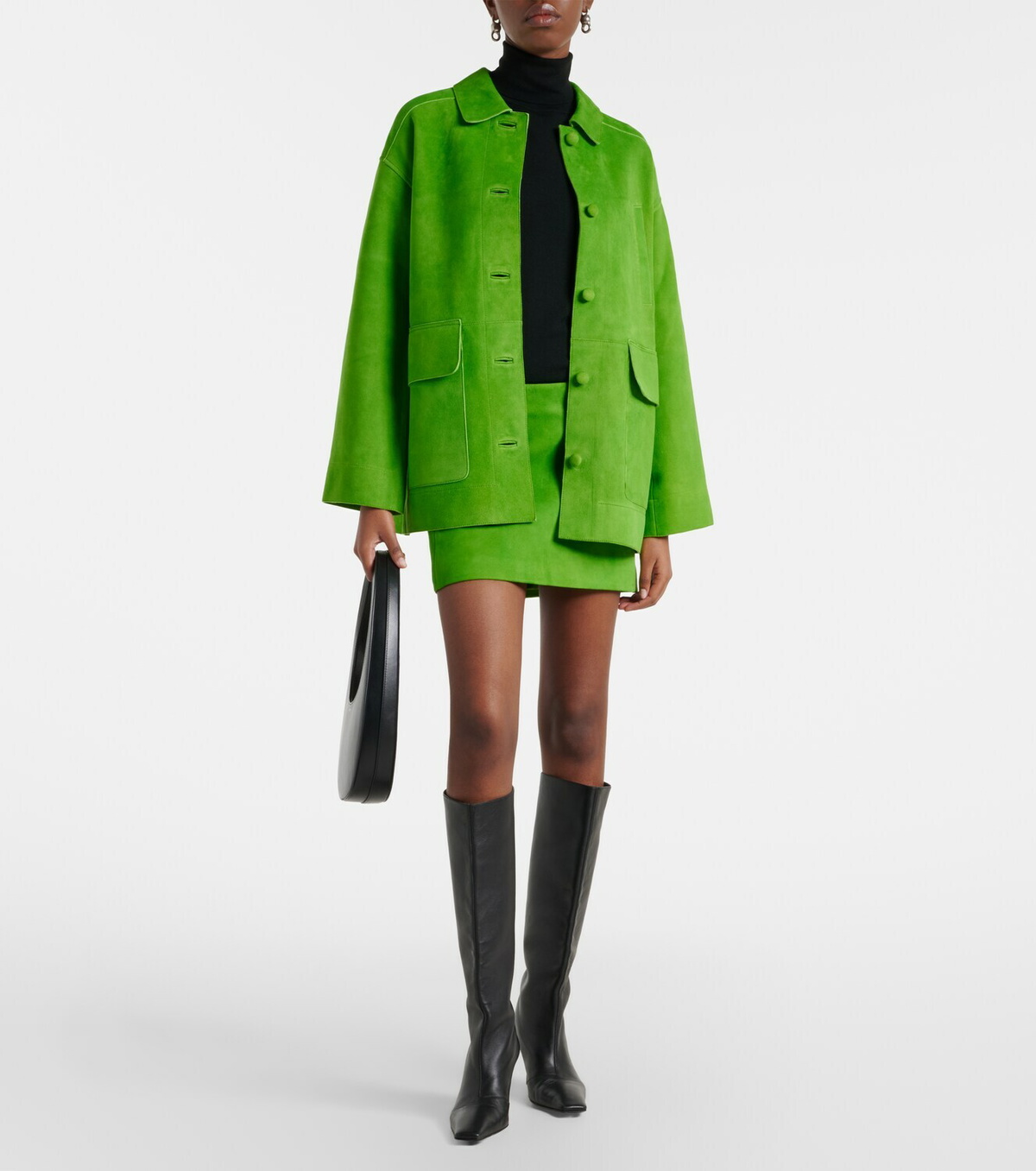 Staud Crest suede miniskirt