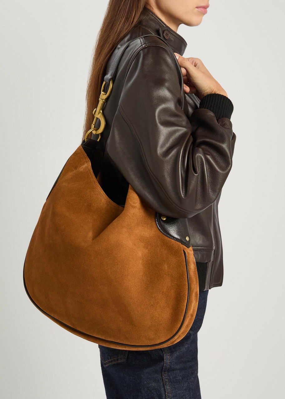 Mulberry Hackney Suede Shoulder bag - Brown - One Size