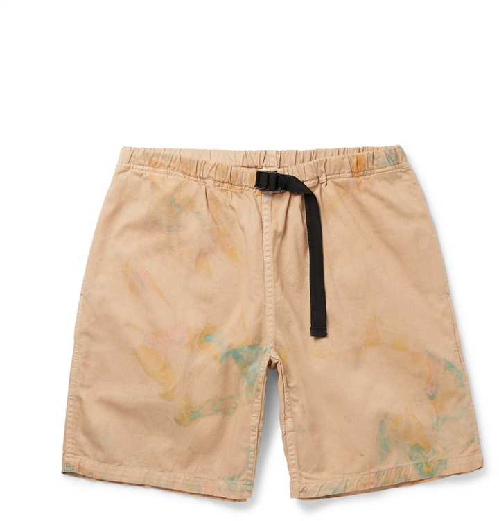 Photo: John Elliott - Tie-Dye Cotton-Twill Belted Shorts - Neutrals