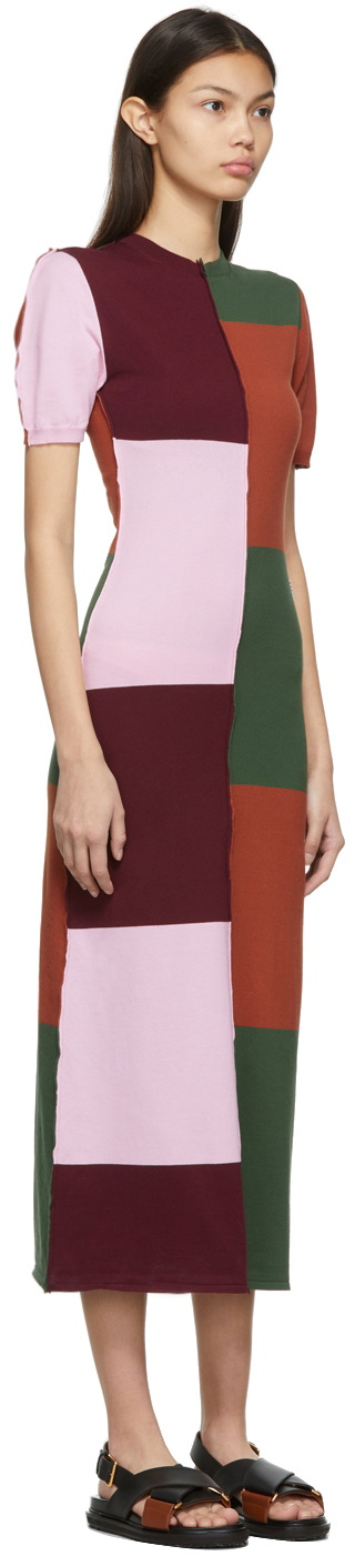 Marni Multicolor Colorblock Mid Length Dress Marni