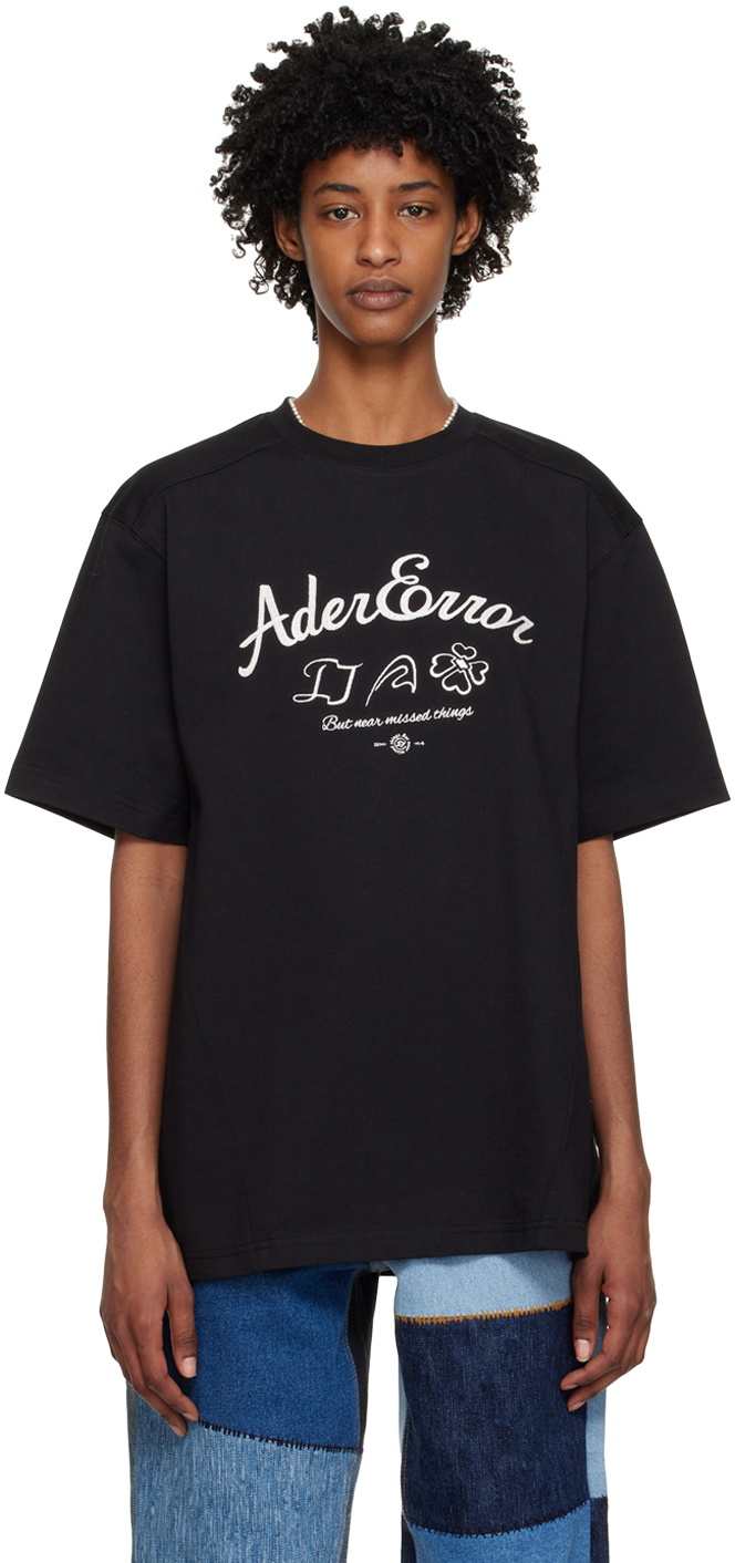 ADER error Black Sollec T-Shirt ADER error