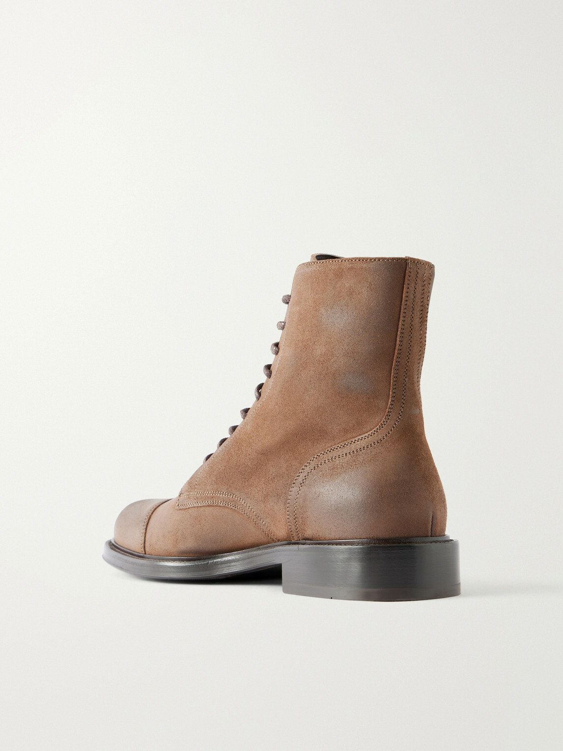 Brunello Cucinelli - Suede Derby Boots - Brown