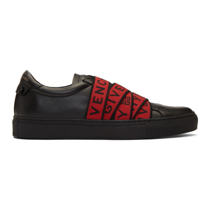 Photo: Givenchy Black and Red Elastic Urban Knots Sneakers