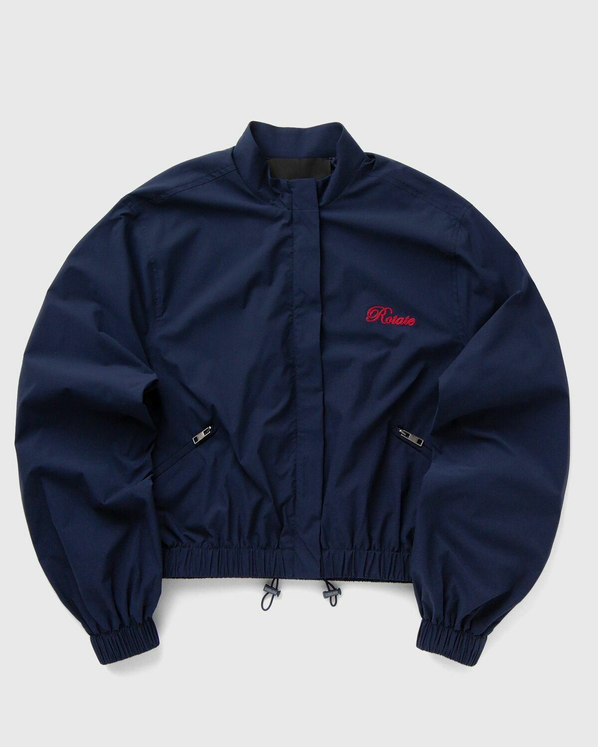 ROTATE Birger Christensen Crispy Woven Jacket Blue Womens Windbreaker