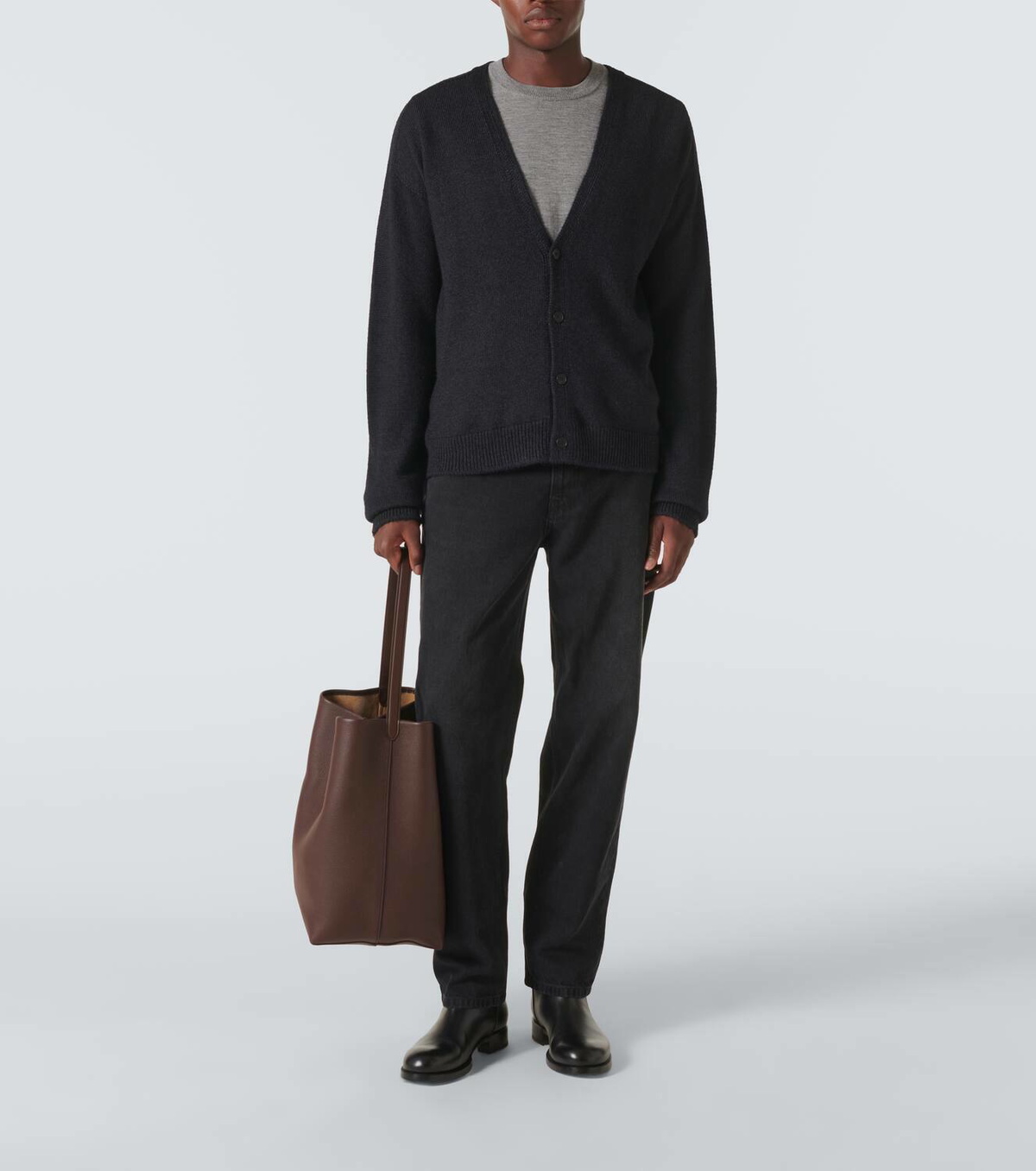 The Row Sheldon alpaca and silk cardigan The Row