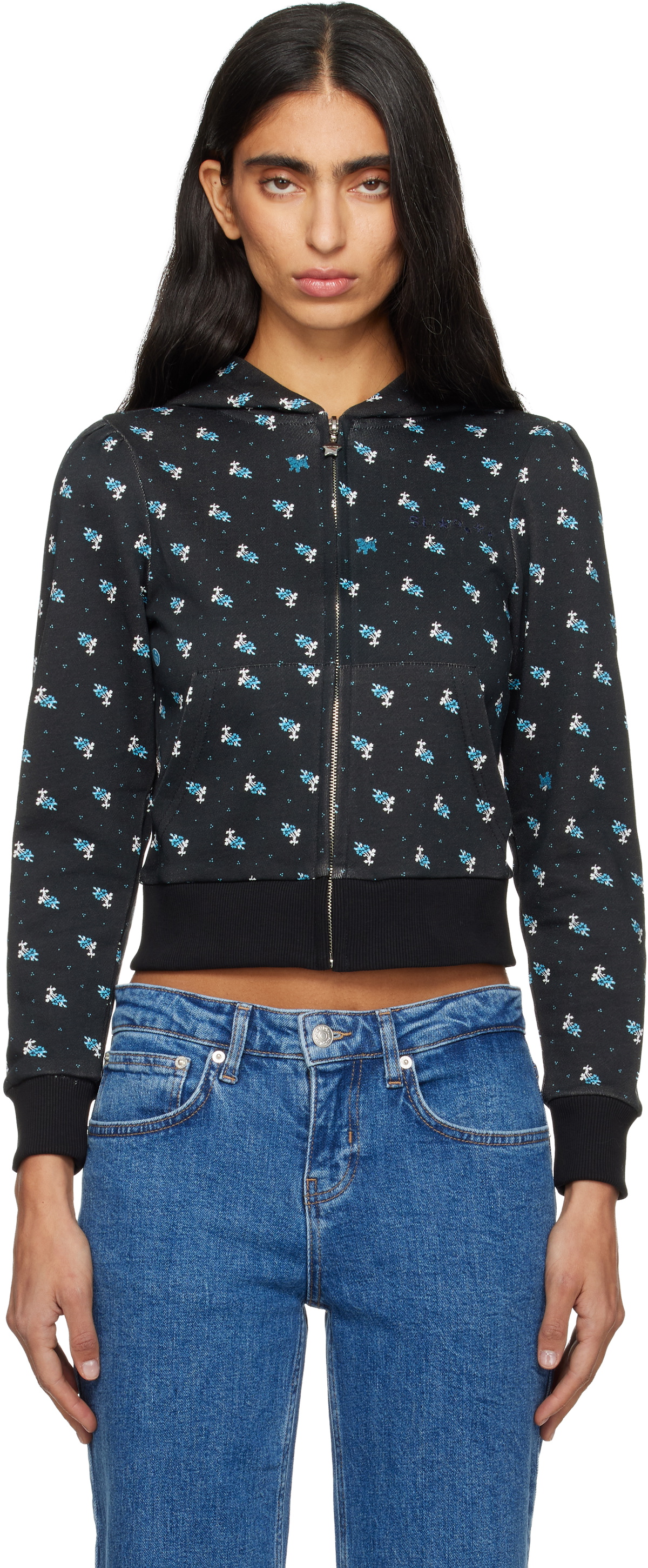 Sandy Liang Navy Cardamom Hoodie