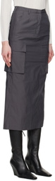 Youth Gray Cargo Pocket Maxi Skirt