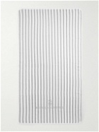 Brunello Cucinelli - Logo-Embroidered Striped Cotton-Terry Beach Towel