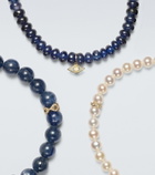 Sydney Evan 14kt gold bracelet bundle with pearl, kyanite, diamonds and sapphires