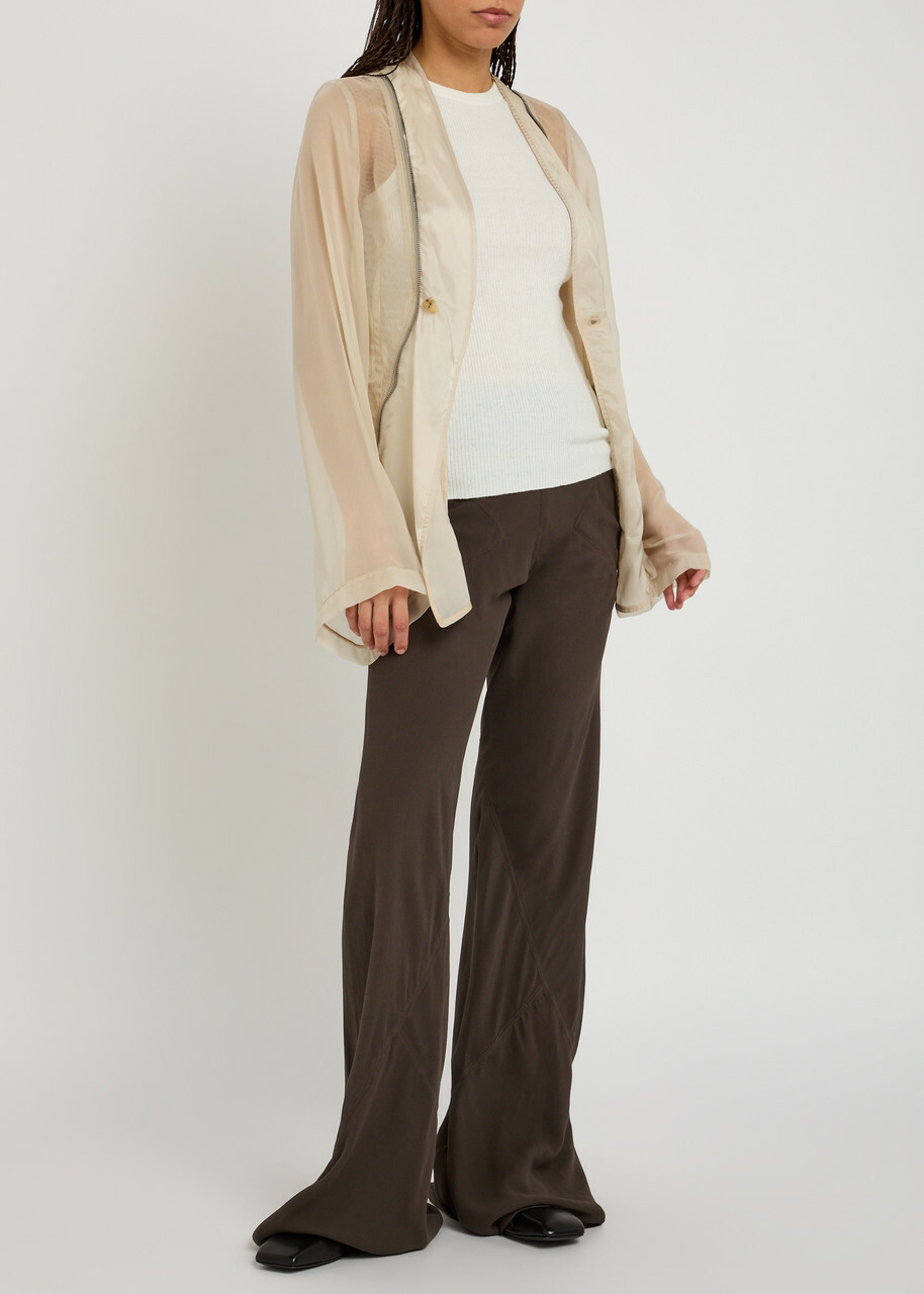 Rick Owens Stag Panelled Tulle Jacket Sand