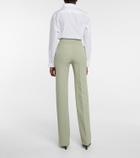 Safiyaa Goldie high-rise straight crêpe pants
