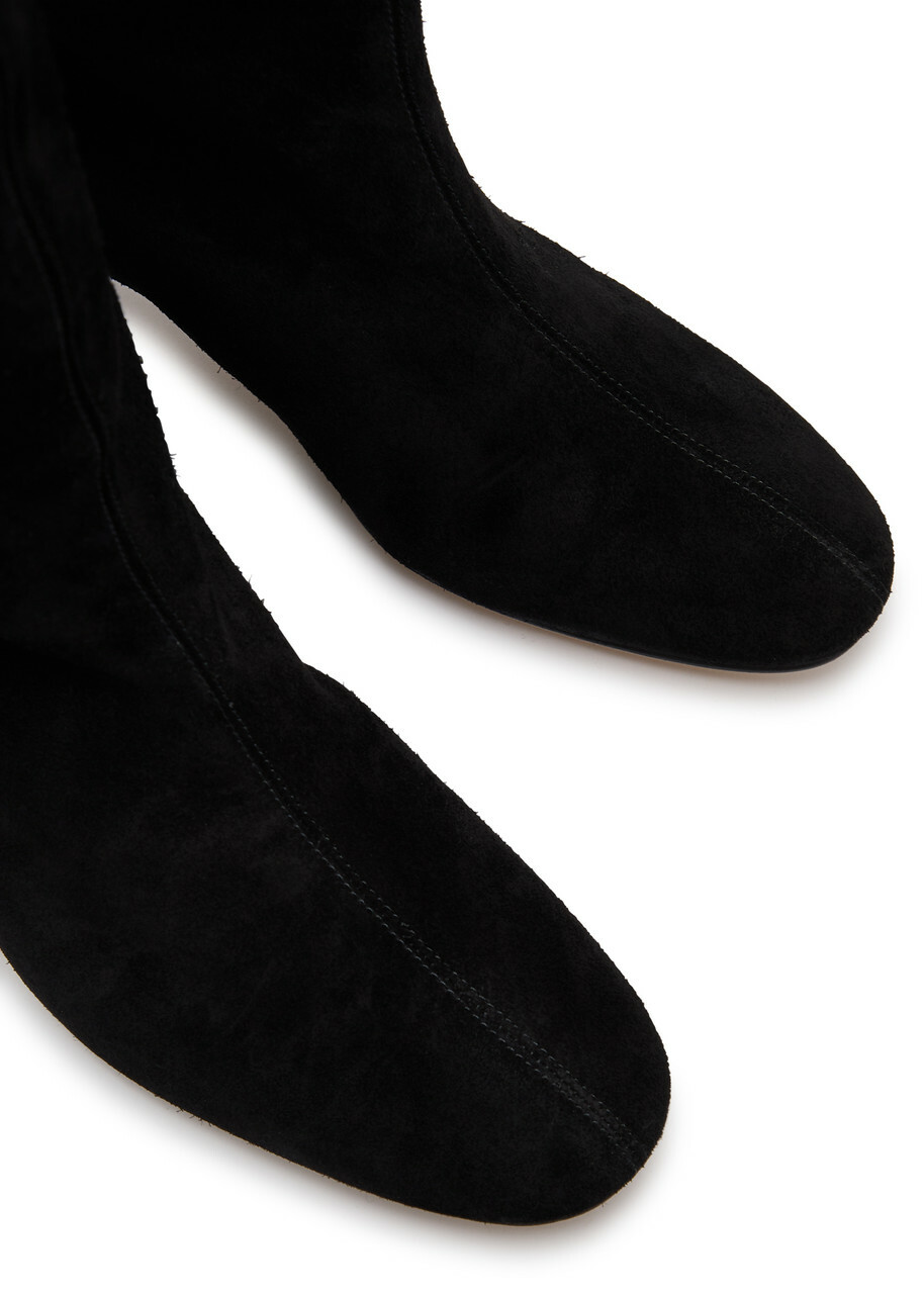 Aeyde Willa 50 Suede Knee-high Boots Black Aeyde