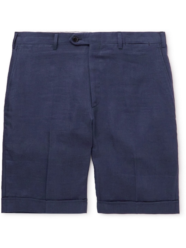 Photo: Brioni - Tropical Linen Shorts - Blue